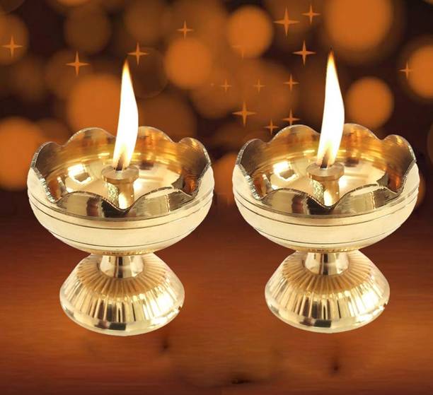 Dsh Brass Table Diya (Pack of 2)