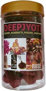 Dhoop Agarbatti Samagri Rose Dhoop Cones Jar