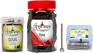 SGV Guggul & Rose Dhoop Combo (60 Cones + 40 Sticks)