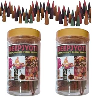 Mixed Natural Dhoop Cones (Pack of 2 Jars)
