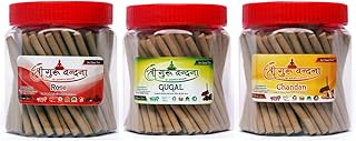 SGV Sandal, Guggul & Rose Dhoop Sticks (Pack of 3)