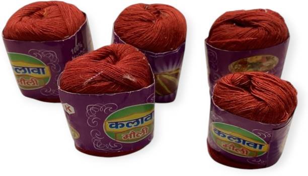 Dirghaanshi Cotton Mouli Rakhi - 5 pcs