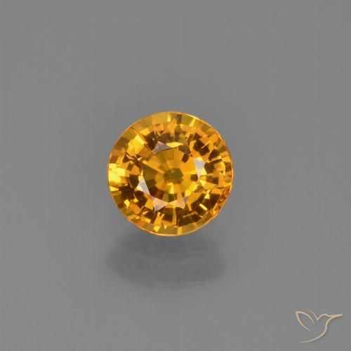 10. 0.70ct Yellow Sapphire Round VVS-VS