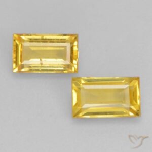8. 0.71ctw Yellow Sapphire Baguette VS