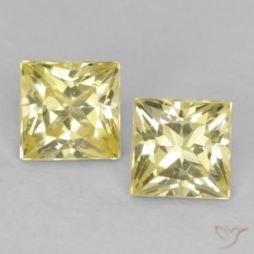 16. 0.74ctw Yellow Sapphire Square VVS-VS