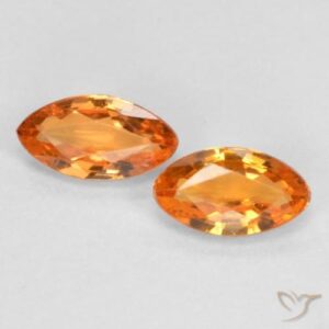 47. 0.40ctw Orange Sapphire Marquise VVS-VS