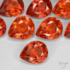 25. 0.43ct Orange Sapphire Pear Shape VVS-VS