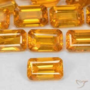 1. 0.43ct Yellow Sapphire Emerald Cut VS