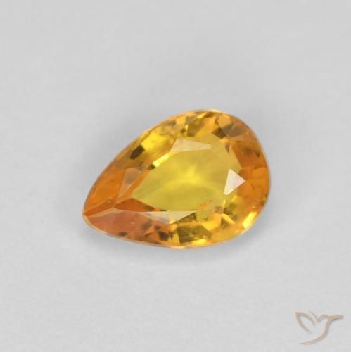 48. 0.46ct Yellow Sapphire Pear Shape VS-SI