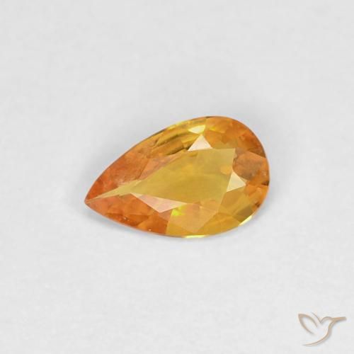 32. 0.27ct Yellow Sapphire Pear Shape VVS