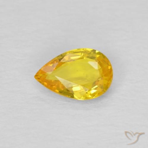 45. 0.46ct Yellow Sapphire Pear Shape VS