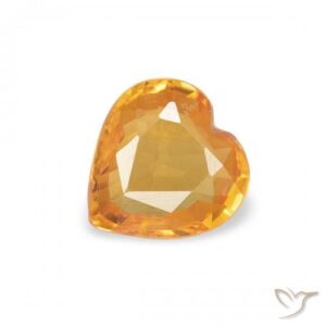 28. 0.37ct Yellow Sapphire Heart VVS