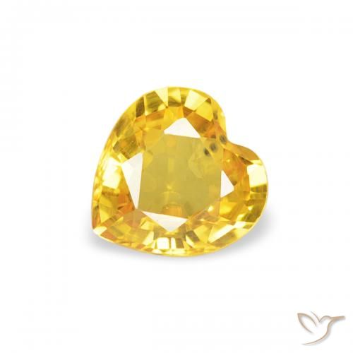 30. 0.38ct Yellow Sapphire Heart VS