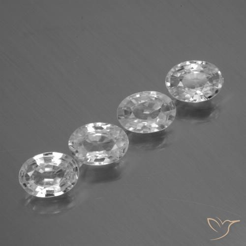 4.06ctw White Zircon Oval